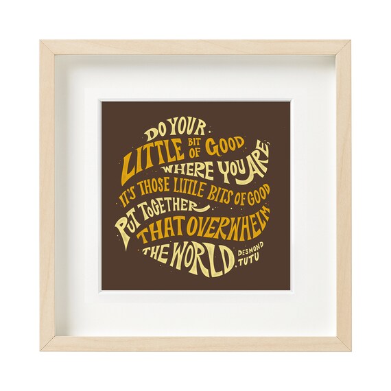 Inspirational Quotes Wall Art Civil Rights Art Desmond Tutu Etsy