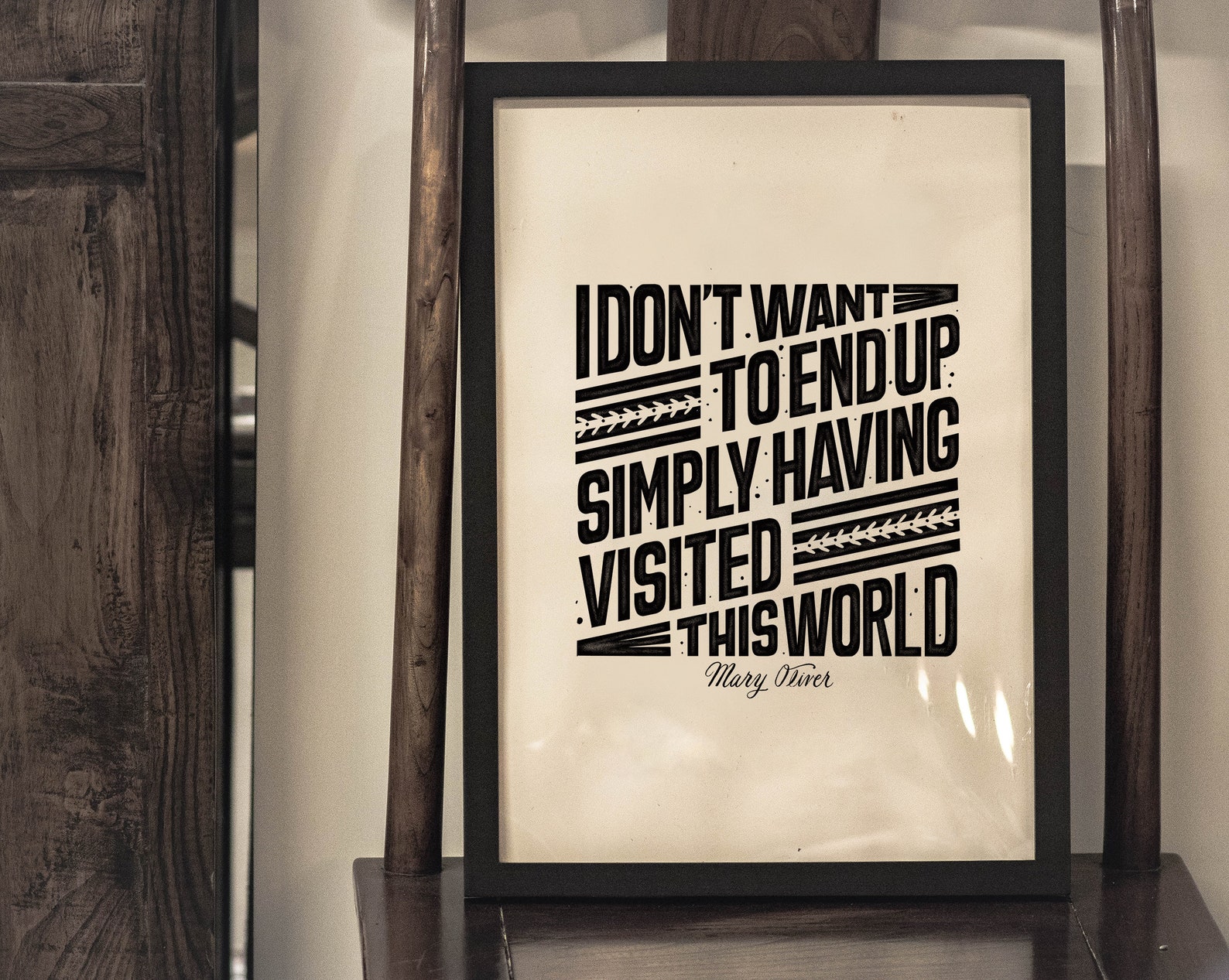 Black White Print, Inspirational Art, Gallery Wall Art, Mary Oliver