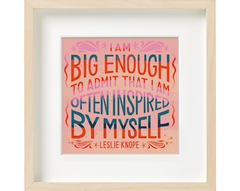 Leslie Knope Quote Poster: Parks and Rec geïnspireerde kunst (digitale download)