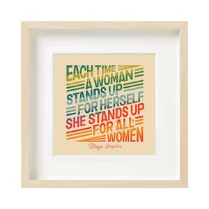 Maya Angelou Quote Wall Art, Inspirational Wall Art, Strong Female Art, Retro Wall Art, Empowerment Art, Typography, Printable Wall Art