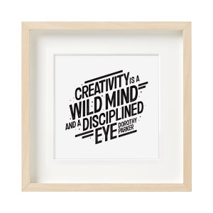 Dorothy Parker Quote Art Print: Black and White Typographic Poster (Digital Download)