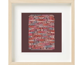 Fourth Amendment Quote Art Print: Civics Decor (Digital Download)