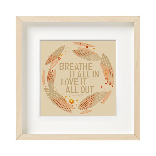 Love Quotes Wall Art Mary Oliver Meditation Decor Yoga Etsy