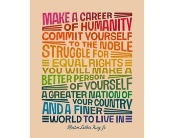 PRINT: Make a Career MLK Quote Matte Vertical Posters