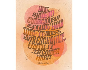 PRINT: Audre Lorde Be Tender Quote Matte Vertical Posters