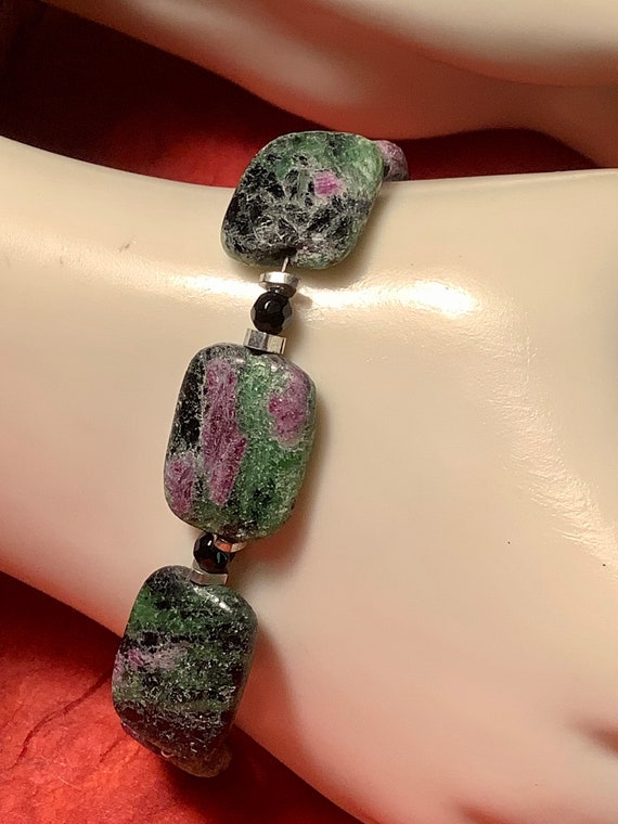 Ruby in Zoisite Gemstone Bracelet - image 1