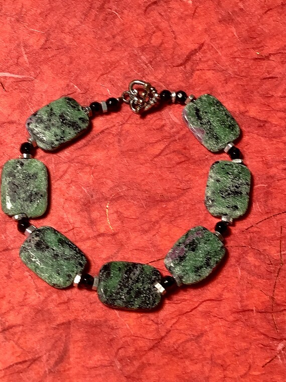 Ruby in Zoisite Gemstone Bracelet - image 6