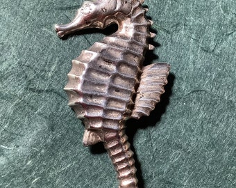 Lang Sterling Seahorse Brooch