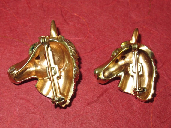 Vintage Horse Head Scatter Pins Figural Brooch Eq… - image 5