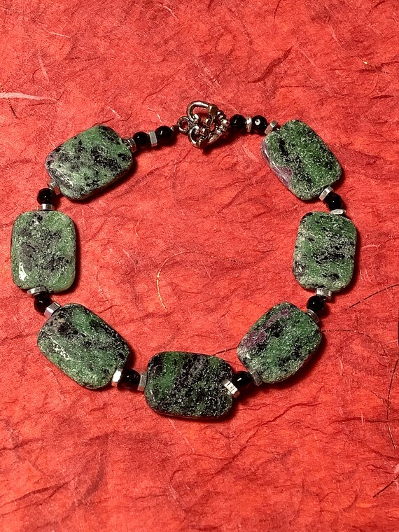 Ruby in Zoisite Gemstone Bracelet - image 2