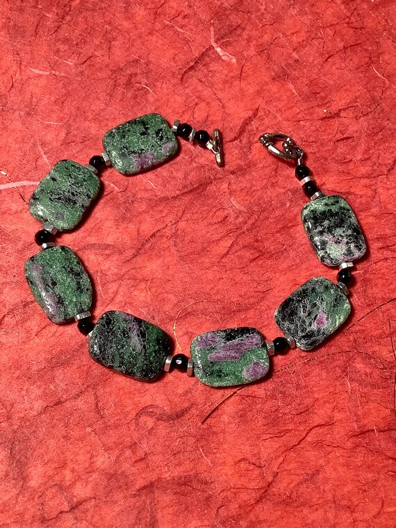 Ruby in Zoisite Gemstone Bracelet - image 3
