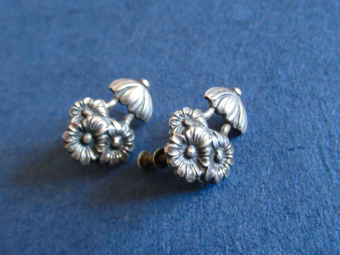 Pendientes Morados Y Plateados Pendientes Morados Resina Pendientes