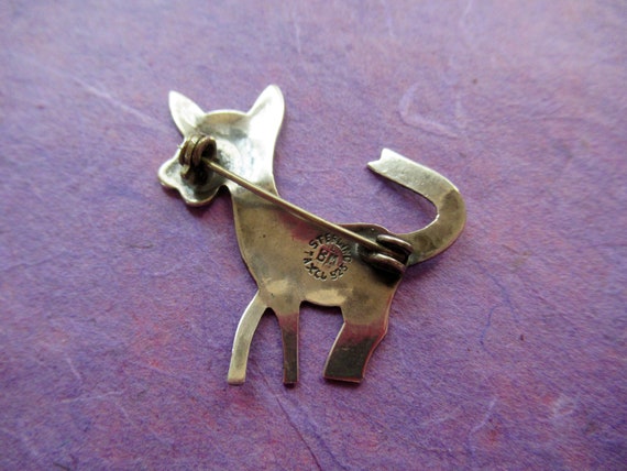Taxco Sterling Donkey Brooch Signed 925 4.1g - image 6