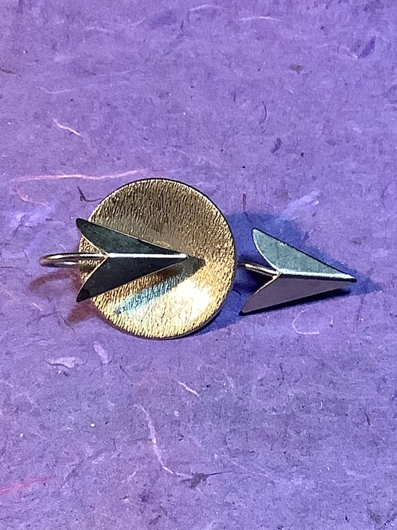 Retro Modern Geometric Arrow Brooch Atomic Age