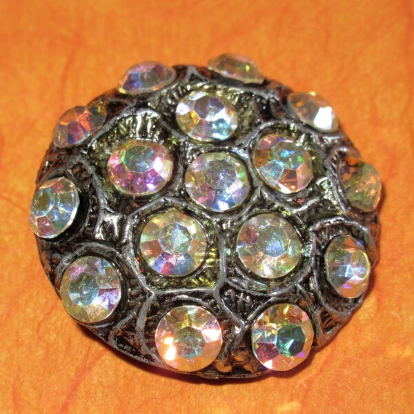 Rhinestone Button - Etsy