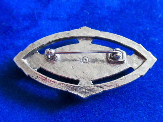 Oval MOP Art Deco Brooch - image 4