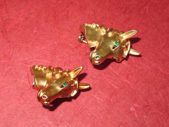 Vintage Horse Head Scatter Pins Figural Brooch Eq… - image 3