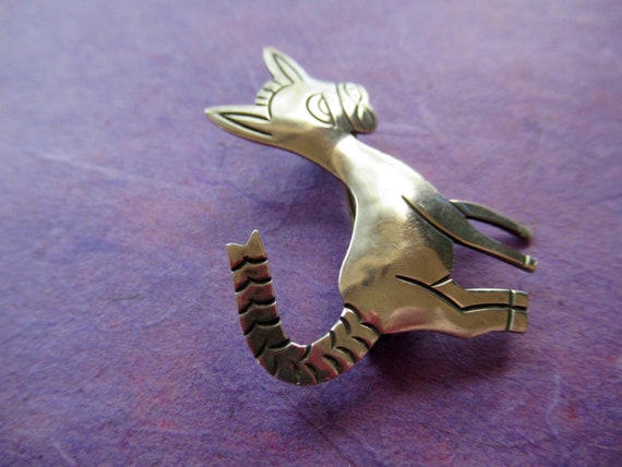 Taxco Sterling Donkey Brooch Signed 925 4.1g - image 4
