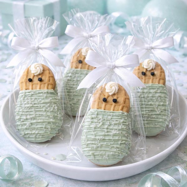 12 biscuits pour bébé au beurre de sauge et de noisette cadeaux de fête prénatale Fille