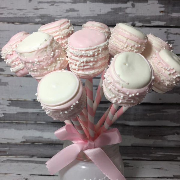 12 Chocolate Dipped Marshmallows First Birthday Party Baby Shower Favors Pink Princess Blush Pink Sweets Table Valentines Day Favors