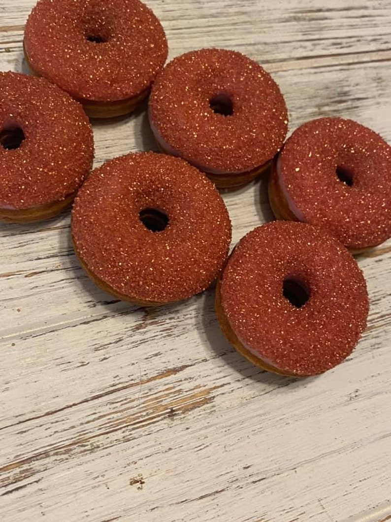 12 Rose Gold Mini Donuts Doughnuts Wedding Baby Bridal Etsy