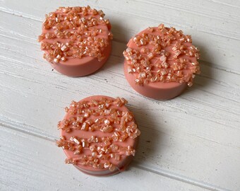 1 docena de galletas Oreo con azúcar rosa, cubiertas de chocolate, para fiestas, dulces, mesas, bodas, aniversarios, fiestas corporativas, baby showers, fiestas de cumpleaños.