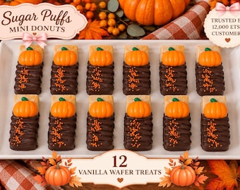 12 Little Pumpkin Vanilla Wafers, Baby Shower Treats, First Birthday Dessert Table, Orange  Pumpkin Party Favors