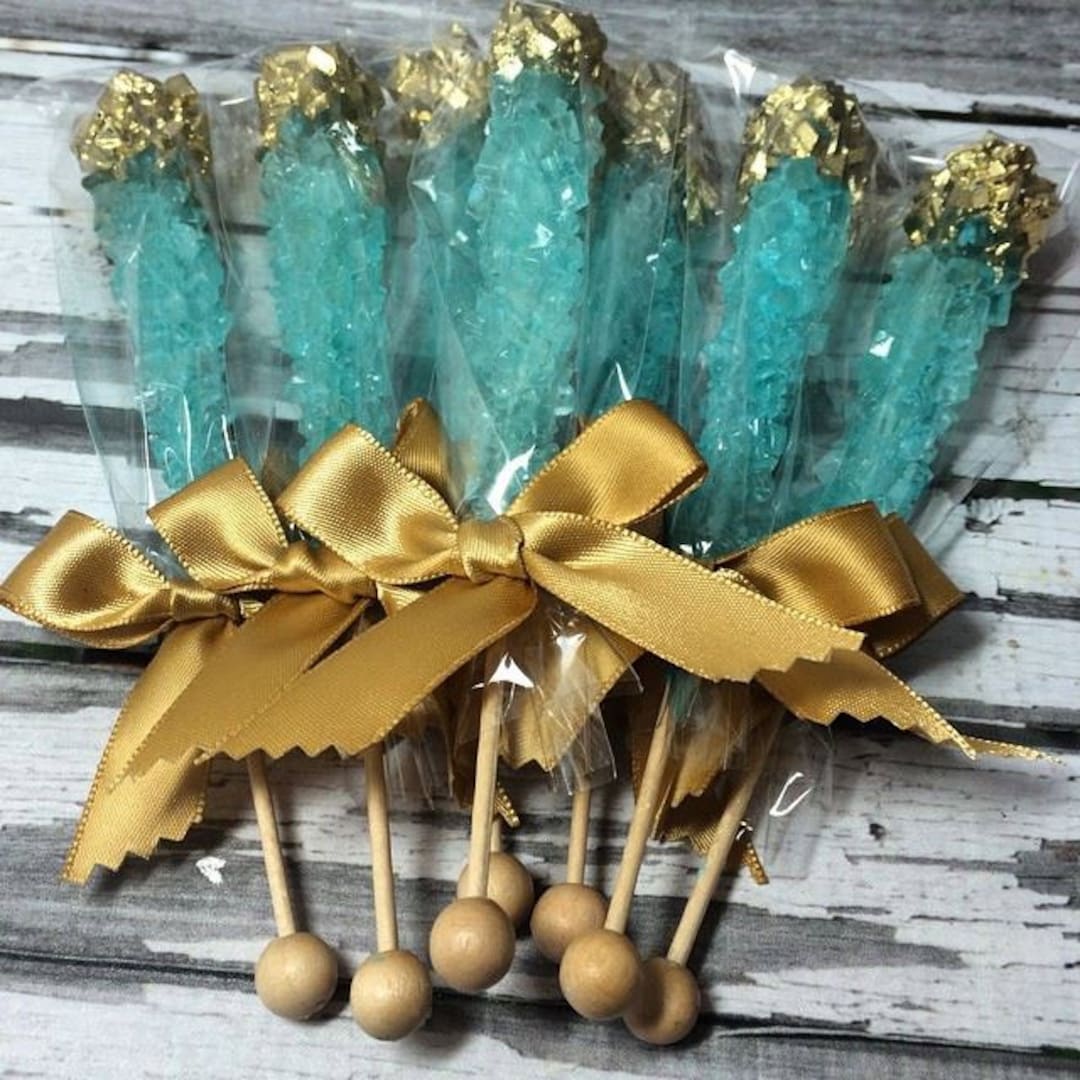 Bling Rhinestone Treat Sticks- Aqua - Sweet Dreams Gourmet