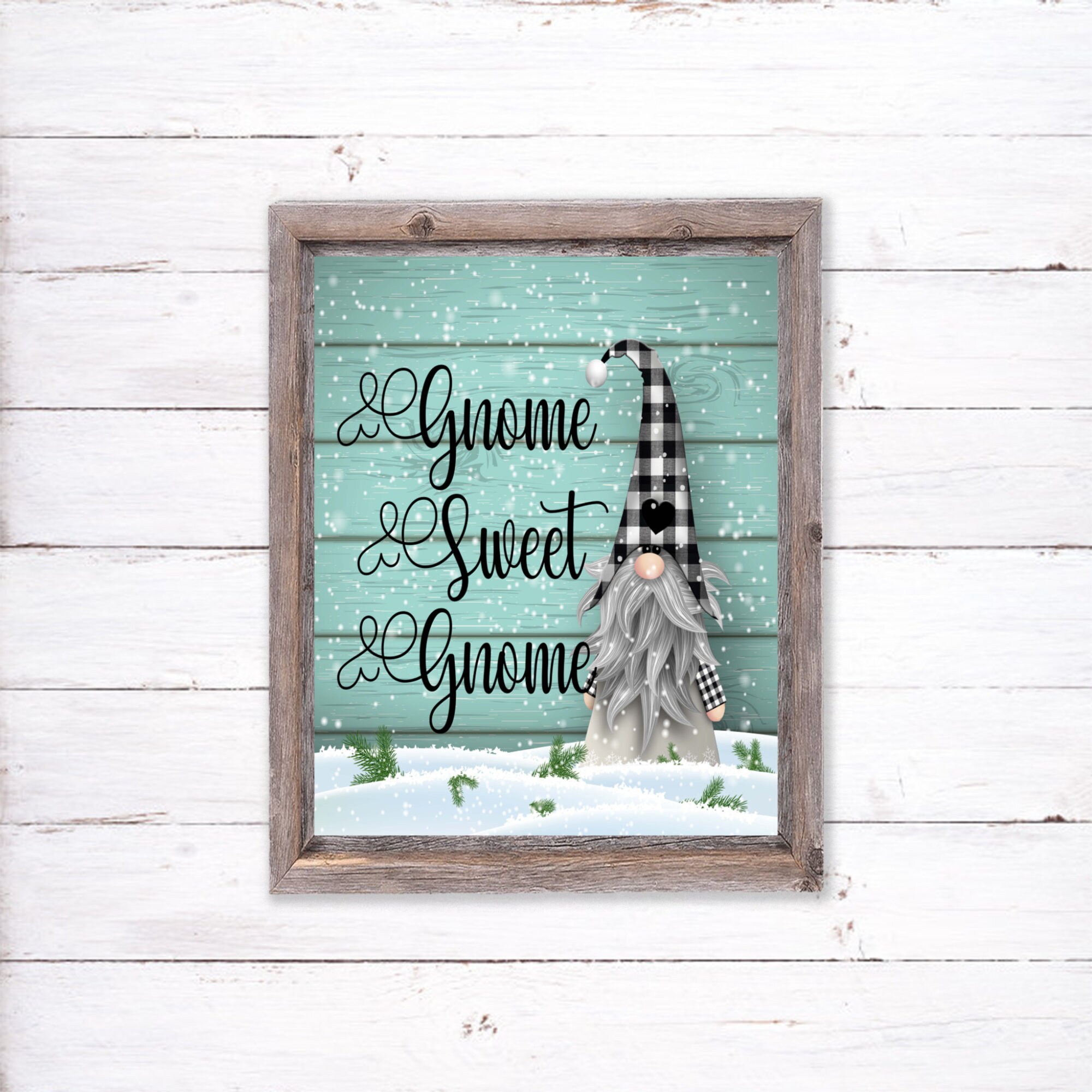 Gnome Sweet Gnome digital download printable sign Scandinavian | Etsy