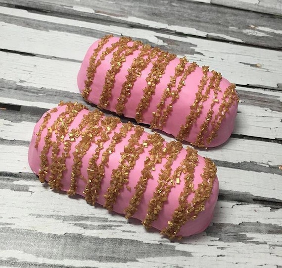 12 Chocolate Covered Glam Twinkies Twinkie Blush Pink Gold Wedding