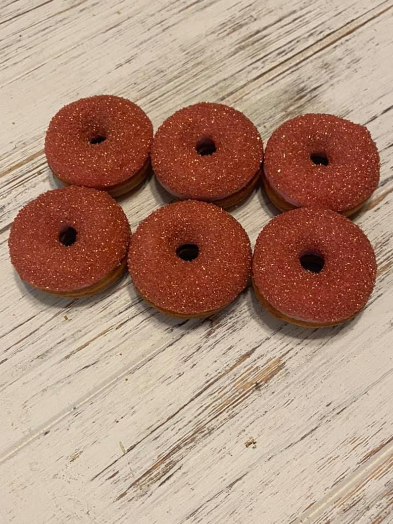 12 Rose Gold Mini Donuts Doughnuts Wedding Baby Bridal Etsy