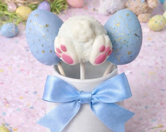 Bunny Bum Butt Eggs  Cake Pops Easter Peter Rabbit Theme Garden Party Sweets Table Candy Buffer Gardening Baby Shower Birthday Party Favors
