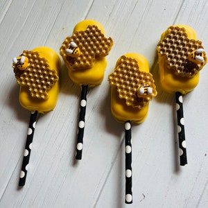 12 Bee Cakesicles Cake Pops  Birthday Part Baby Showed Favors Treats
