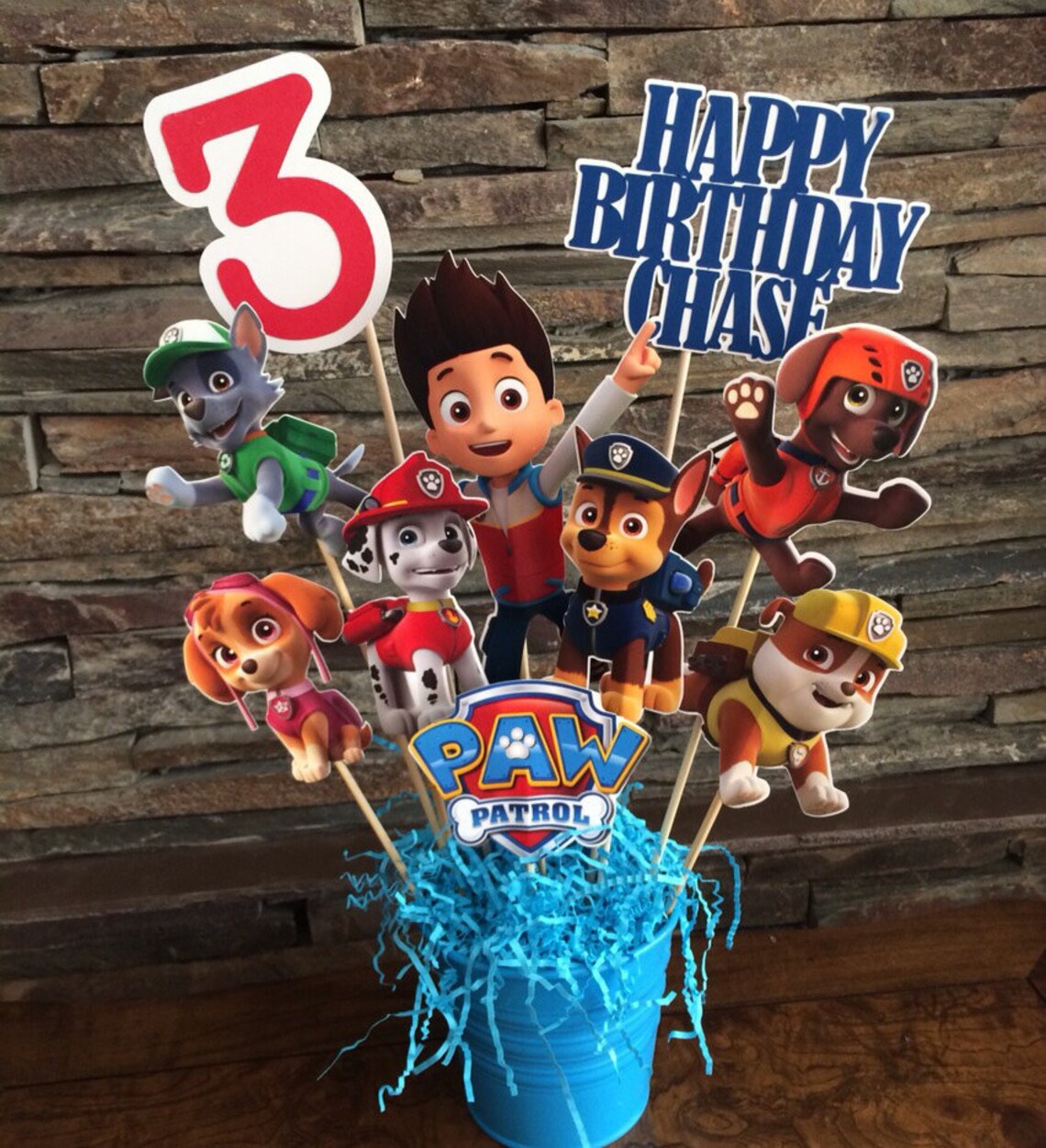 Paw Patrol Party Decoration Centerpiece INSERTS ONLY Etsy