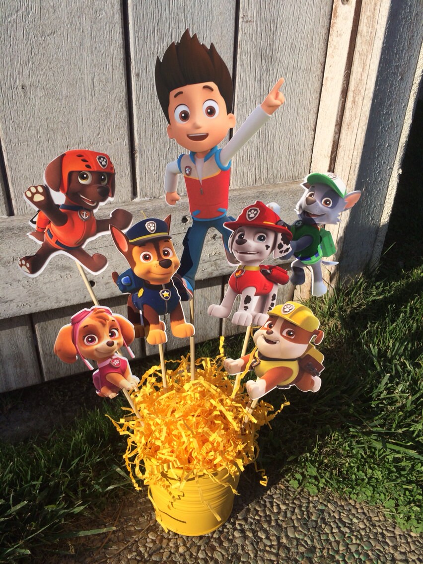 Paw Patrol Party Decoration Centerpiece INSERTS ONLY | Etsy
