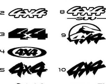 Two (2) New 4x4 Vinyl Decal Stickers w/ Free Shipping.  You Choose Color, Size, and Style