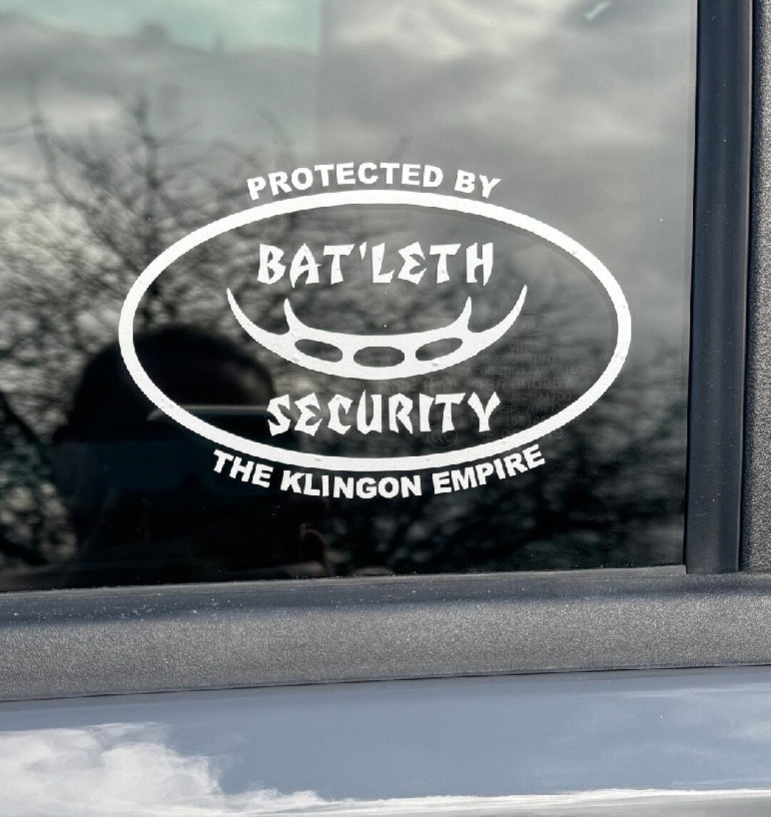 Two (2) Protected by BAT’LETH Security Vinyl Sticker Decals Free ...