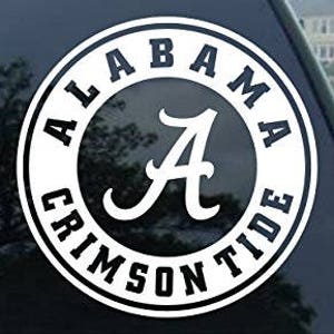 Two (2) Alabama A Circle Vinyl Decals Free Shipping