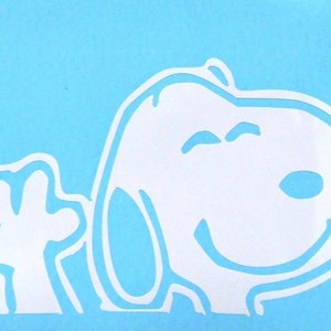 Two (2) Peanuts Inspired Snoopy Vinyl Decals Stickers Free Shipping