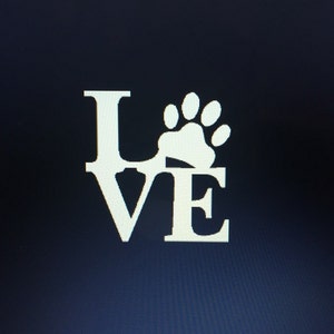 Two (2) Pet Love Vinyl Decals Stickers Free Shipping