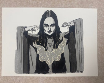 Vampira  Illustrated Print