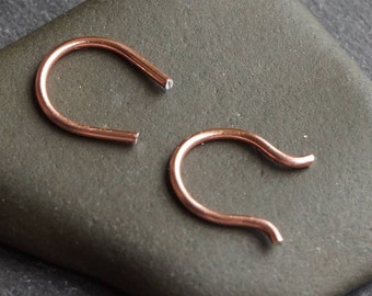 Set of Two Rose Gold Septum Retainers 18g 20g, septum retainers, horseshoe septum, septum jewellery, tiny body jewellery, nose piercing