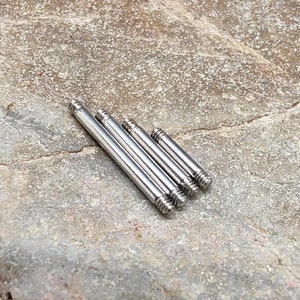 16g replacement straight barbell, 4mm barbell, 6mm barbell, 8mm barbell, 10mm barbell, barbell spares, externally threaded barbell, 1.2 bar