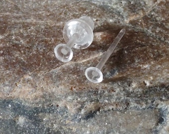 BOGOF Retainer stud, retainer piercing, clear nose stud, clear body jewellery, piercing retainer, acrylic piercing stud, hidden piercing