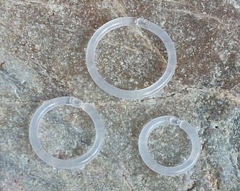 PAIR or 3pc 16g Piercing retainer, retainer body jewellery, discreet retainer, clear jewellery, MRI hoop, seamless piercing hoop, clear hoop