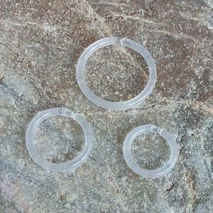 PAIR or 3pc 16g Piercing retainer, retainer body jewellery, discreet retainer, clear jewellery, MRI hoop, seamless piercing hoop, clear hoop