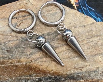 Dangle Drop Earrings, Alternative Earrings, Goth Earrings, Punk Earrings, edgy earrings, goth culture, punk culture, spike earrings, edgy