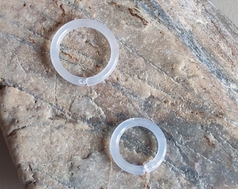 14g Piercing retainer, retainer body jewellery, discreet retainer, clear body jewellery, retainer hoop, seamless piercing hoop, endless hoop