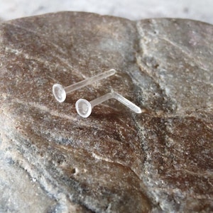 BOGOF 18g Retainer stud, retainer piercing, clear nose stud, clear body jewellery, piercing retainer, acrylic piercing stud, hidden piercing