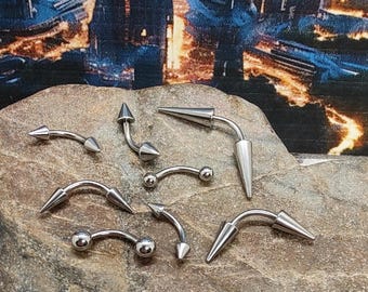 8 Piece 16g Banana Barbell Bundle, Curved Barbell Set, Switch Up Your Style, Jewellery Gift Pack, brow piercing, daith, vertical labret